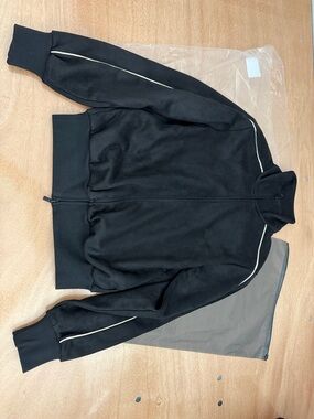 Essentials Fear of God Black Embroidered Script Track Jacket NWT